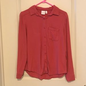 BP. Salmon Pink Button Up